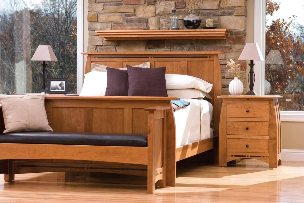 Amish solid wood bed set by Simply